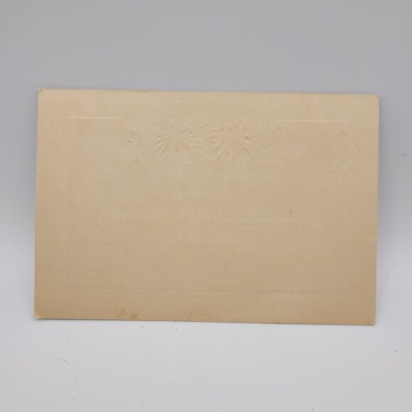 Vintage Christmas Card Esther Ruth Adolph Handwritten Poinsettia Holly 5x3 Inch - Picture 2 of 5